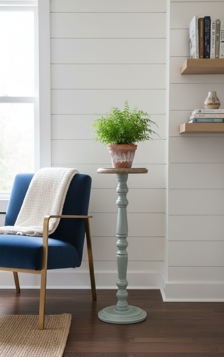 Sellette en bois tourné